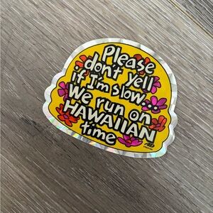 Vintage sticker - holograph vintage creation  Hawaiian Humor Prism Sticker